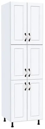 Soldat 60 cu 6 usi Zebra MDF alb drept