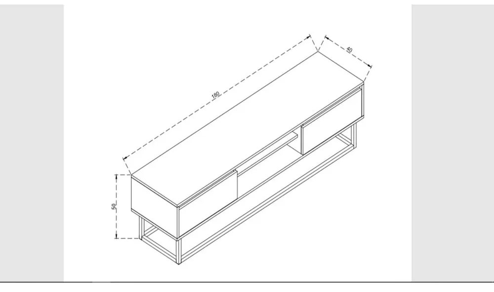 Comodă TV cu aspect de lemn de pin Kalune Design Belinda, lungime 180 cm, natural