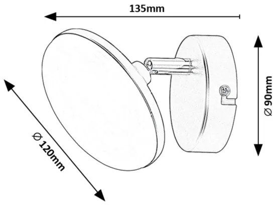 Aplică LED Rabalux 71062 MADI LED/4W/230V 3000K negru