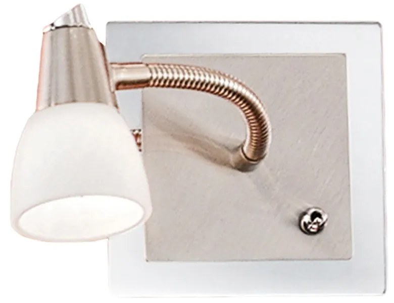 Aplica de perete cu 1 spot directionabil Max crom satin
