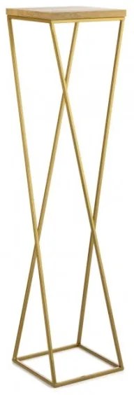 Suport de flori LOFT 100x24 cm auriu/maro