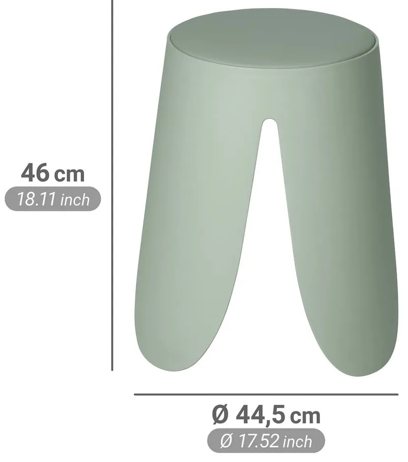 Scaun verde salvie stivuibil din plastic Comiso – Wenko