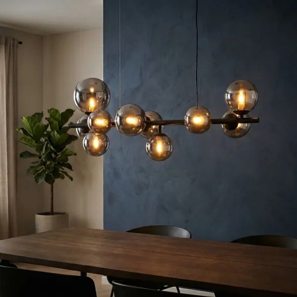 Lustră LED pe cablu Ideal Lux PERLAGE 10xG9/3W/230V negru