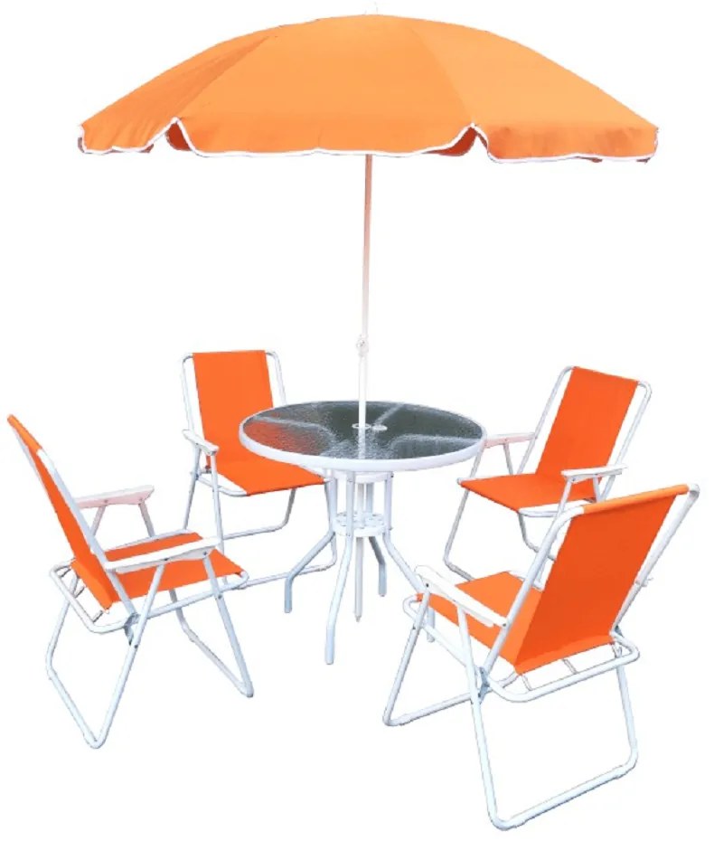 Set de gradina, portocaliu/alb, ODELO