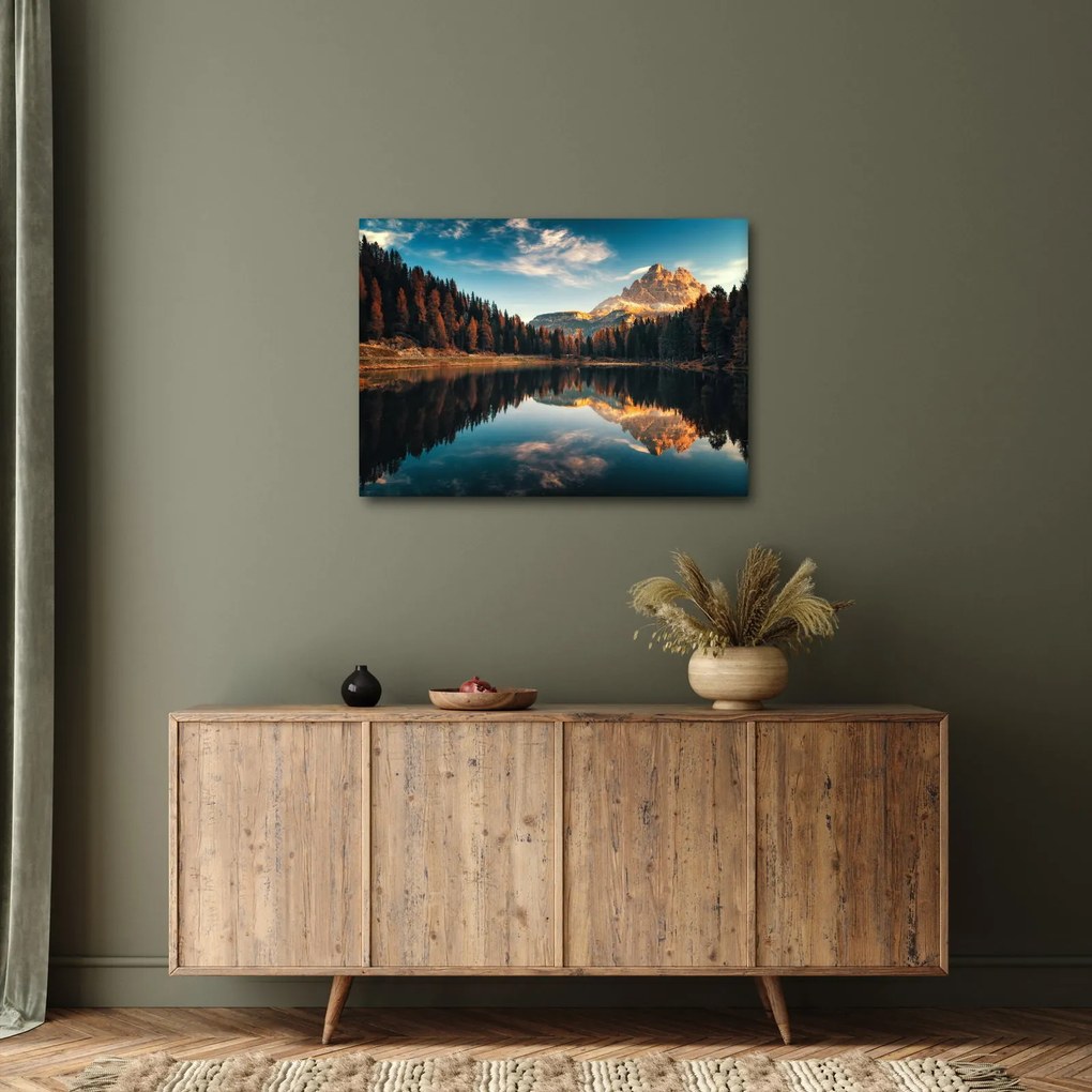 Tablou - Alpi, Italia, Dolomiți, Lago Antorno (70x50 cm)