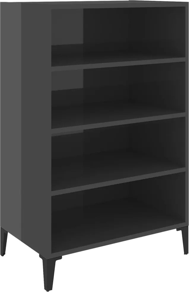 vidaXL Servantă, gri extralucios, 57x35x90 cm, PAL