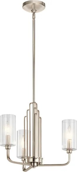 Quintiesse QN-KIMROSE3-PN - Lustra cu tijă KIMROSE, 3xE14/40W/230V, crom lucios