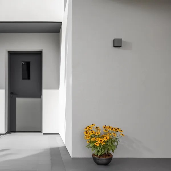 Aplică LED de exterior Brilagi CUBE LED/6W/230V antracit IP54