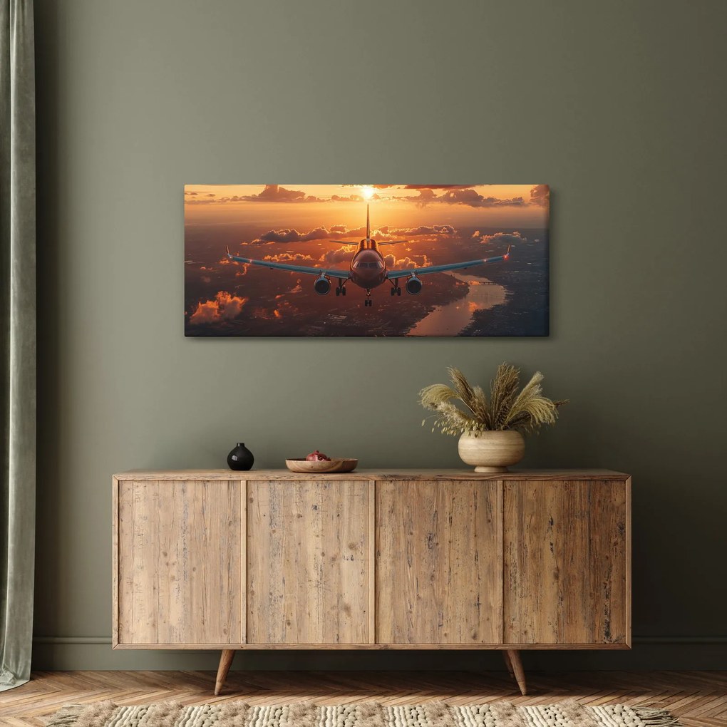 Tablou - Avion de transport (120x50 cm)