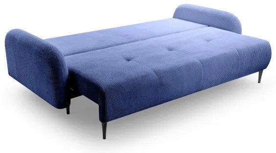 Canapea extensibilă tapițată CLOUDY, 3 locuri, albastră