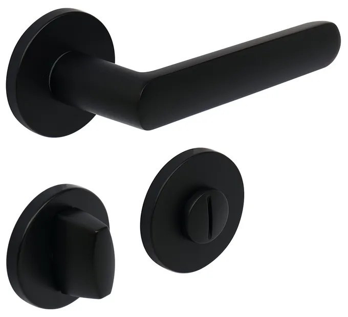 Baterii Como din aluminiu - rozeta WC, negru