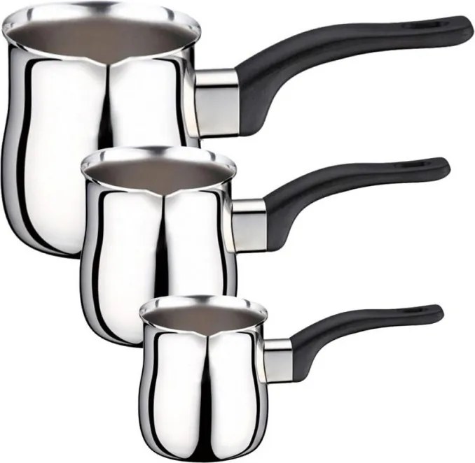 Set de ibricuri HausRoland GS-01155-3PC, 3 buc, 0,200/0,400/0,600 l, Otel inoxidabil