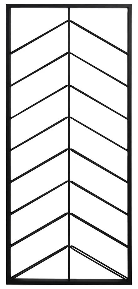 Raft pentru sticle de vin negru pentru perete din metal număr de sticle 16 70x160x6 cm Malbeo – Light &amp; Living