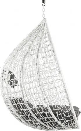 Scaun suspendat alb KOKON fara suport, perna gri