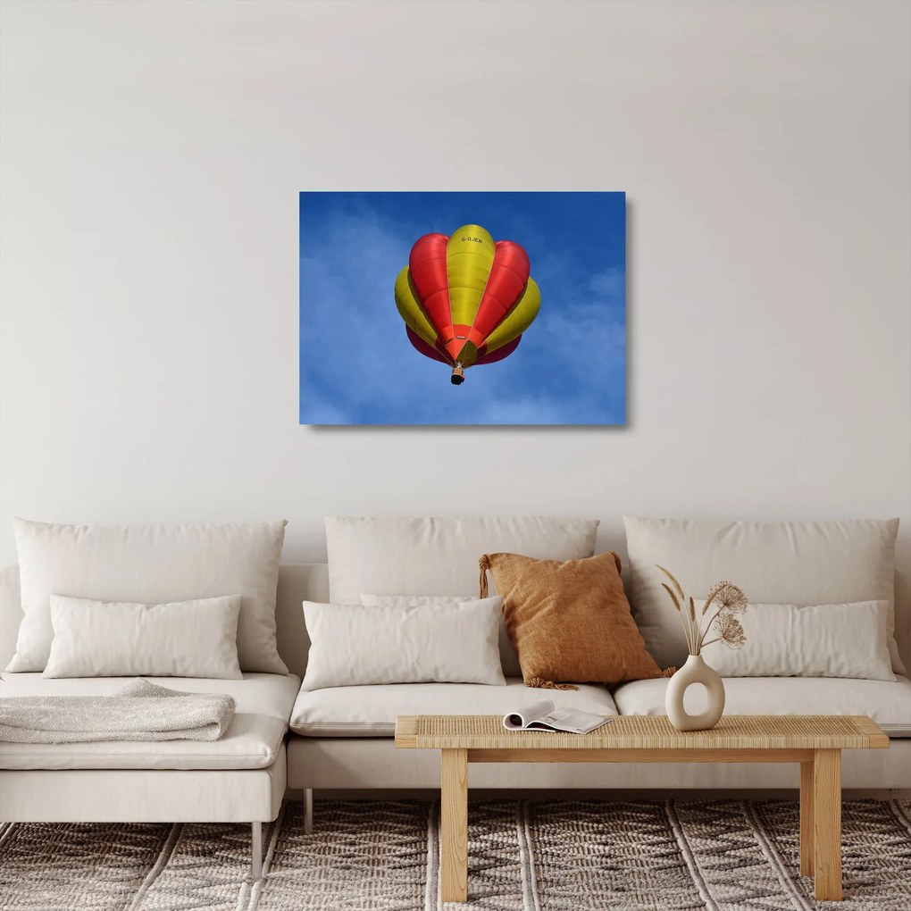 Tablou pe sticlă cu balon zburând (70x50 cm)