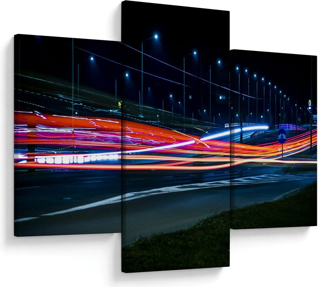 Tabloul orașului nocturn (90x60 cm)