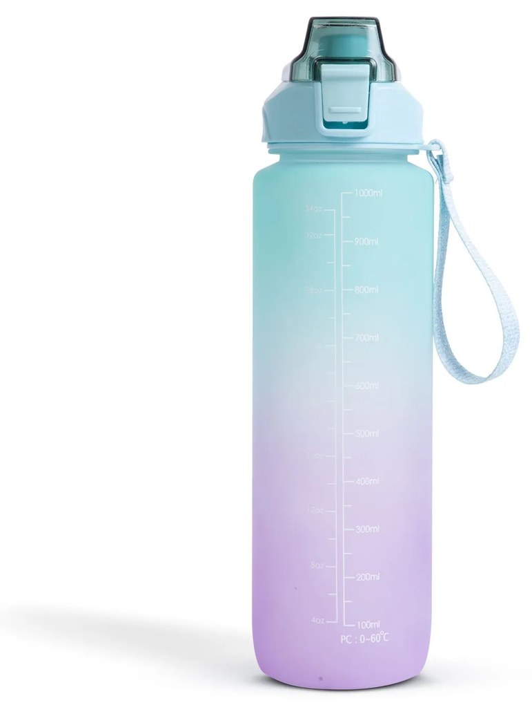 Sticla de apa sport - 1L - opal - gradient albastru-violet