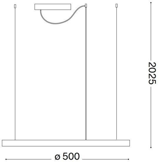 Lustră LED dimabilă pe cablu Ideal Lux ORACLE S LED/28W/230V 4000K d. 50 cm negru