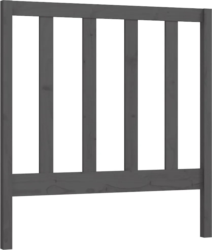 vidaXL Tăblie de pat, gri, 95x4x100 cm, lemn masiv de pin