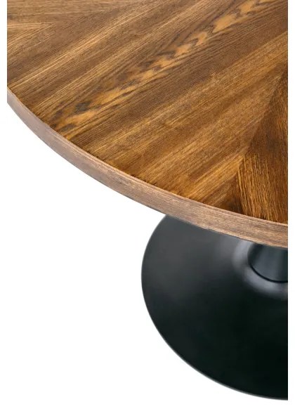 Masă de dining CARMELO, 75 x 100 cm, negru/maro