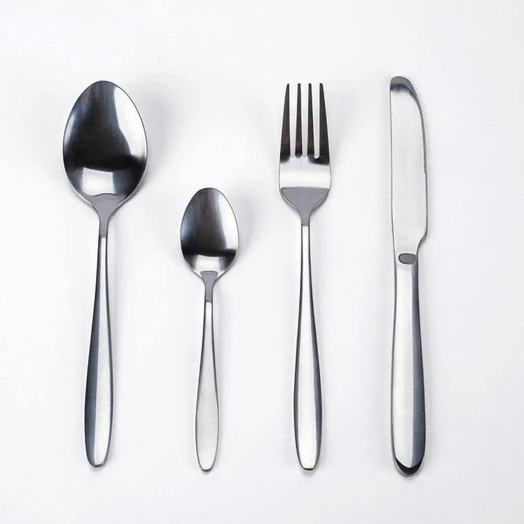 decoDoma Set tacâmuri din oțel inoxidabil SILVER 24 buc
