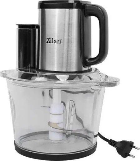 Tocator legume-fructe Zilan ZLN2767 digital multifunctional, Vas sticla capacitate 3L, 4 functii presetate, Lame din titan, Putere 500W