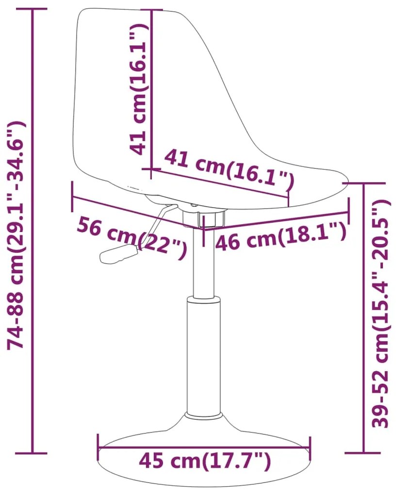 Scaune de bucatarie pivotante, 2 buc., verde, PP 2, Verde