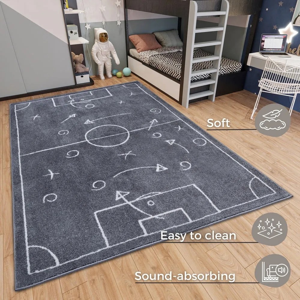 Covor pentru copii gri închis 160x235 cm Gameplan – Hanse Home