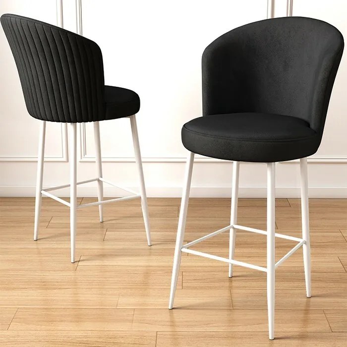 Set de scaune de bar Fora Black and White, 4 buc., 4 buc
