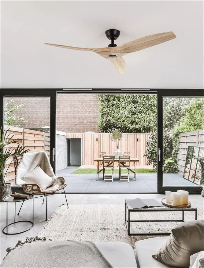 Ventilator de tavan din lemn cu telecomanda ARCADIA