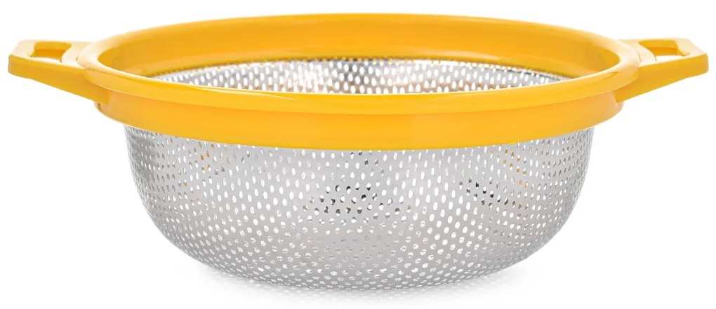 Strecuratoare inox 21cm, galben, Drop