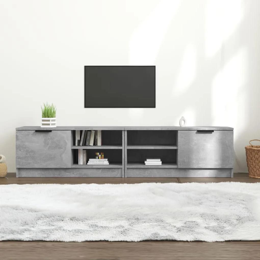 811475 vidaXL Comodă TV, 2 buc., gri beton, 80x35x36,5 cm, lemn prelucrat