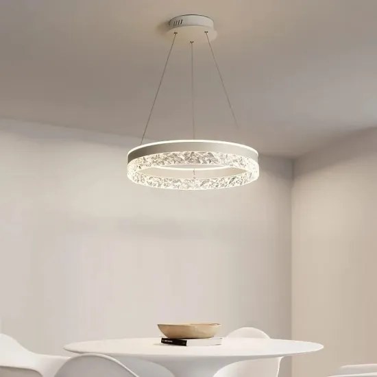 Lustra LED Cu Telecomanda, Elit's Alb , 124w