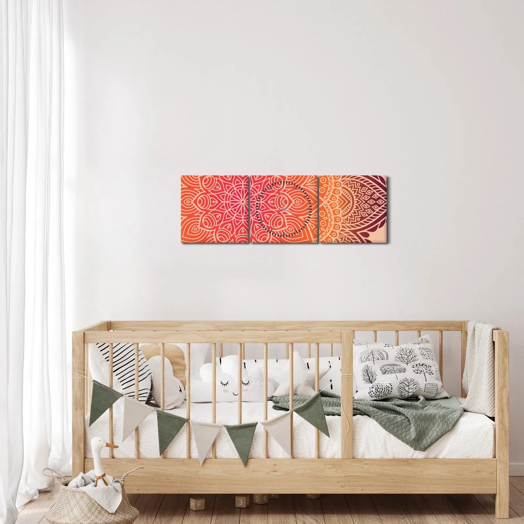 Tablou - Mandala artă (cu ceas) (90x30 cm)
