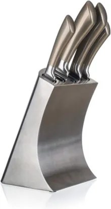 Set cuţite Banquet Metallic Platinum, 5 buc. şistativ inox
