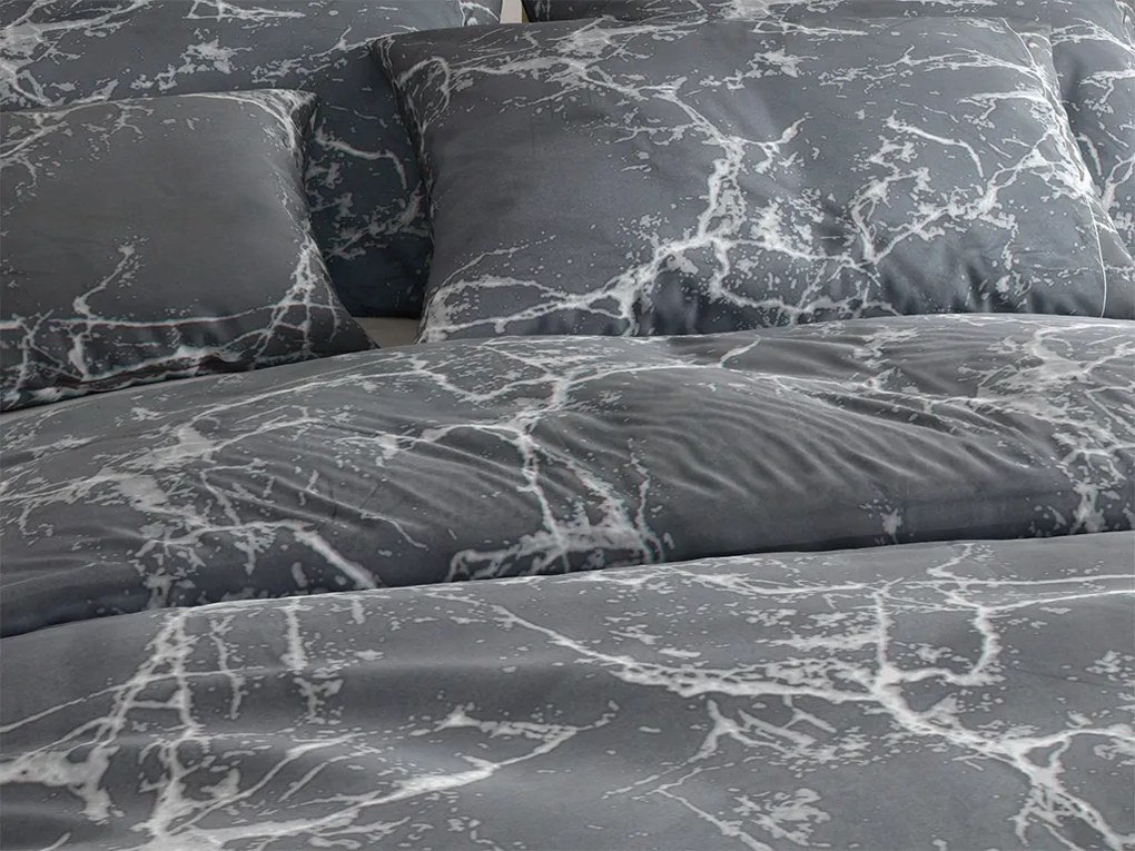 Lenjerie de pat bumbac Tempesta gri