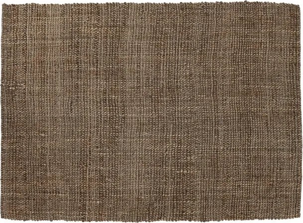 Covor din iută împletit manual, antiderapant, maro natural, 160 x 230 cm, 3000 GSM, „Jute Carpet"
