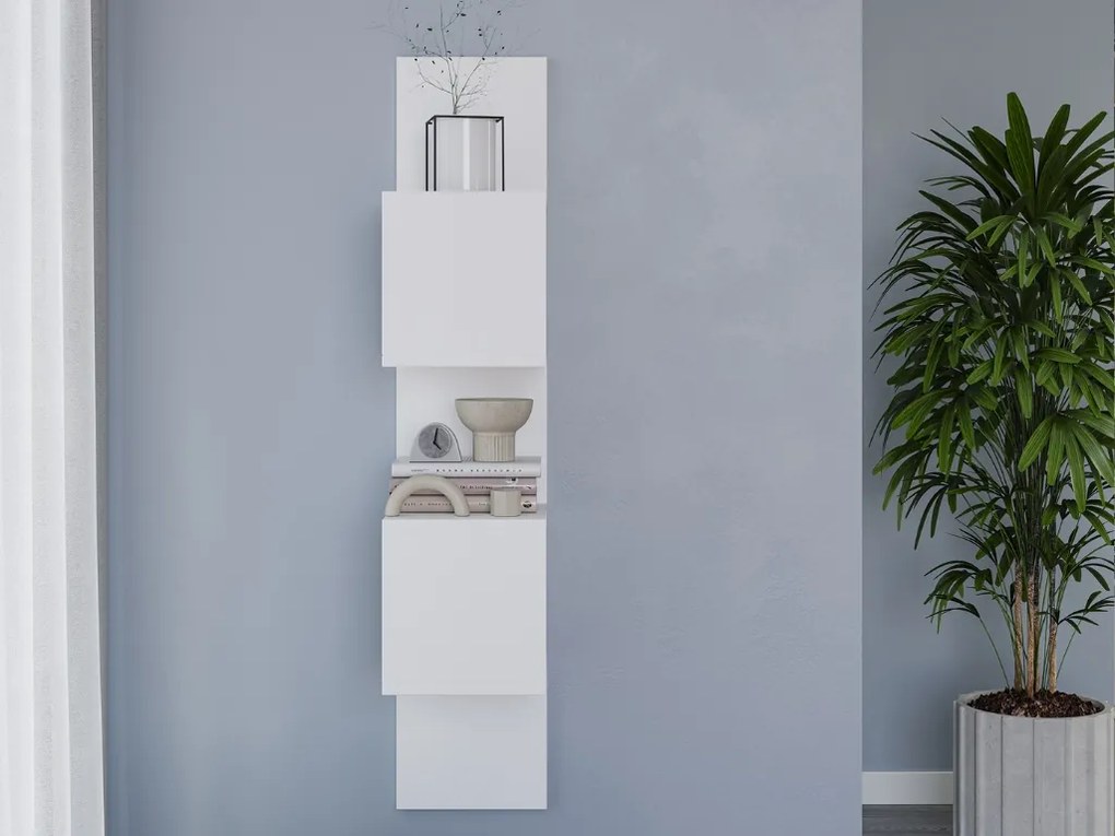 Polita de perete SUNEDO 25x125 cm, alba