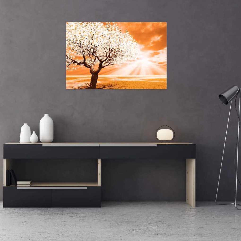 Tabloul cu pomul portocaliu (90x60 cm)
