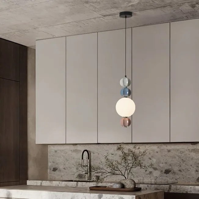 Pendul, Lustra LED cu ceramica multicolora DAZZ