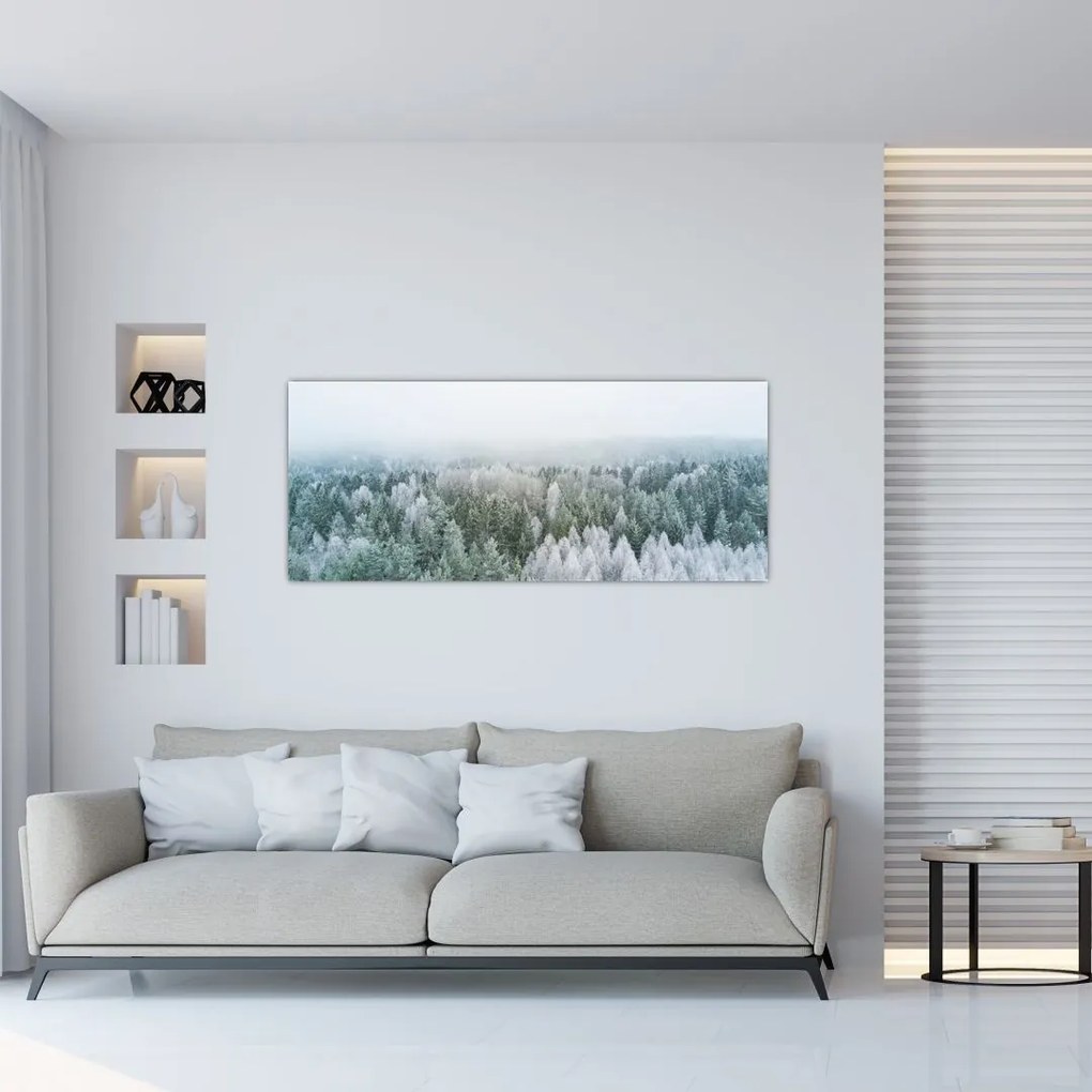 Tablou - Crestele munțillor înzăpezite (120x50 cm)