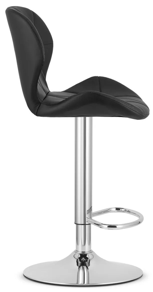 Scaun de bar negru WEST din piele ecologica