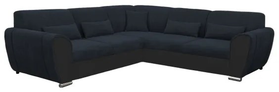 Colțar extensibil VISEU, cu spațiu de depozitare, în L, orientare stânga, antracit/negru