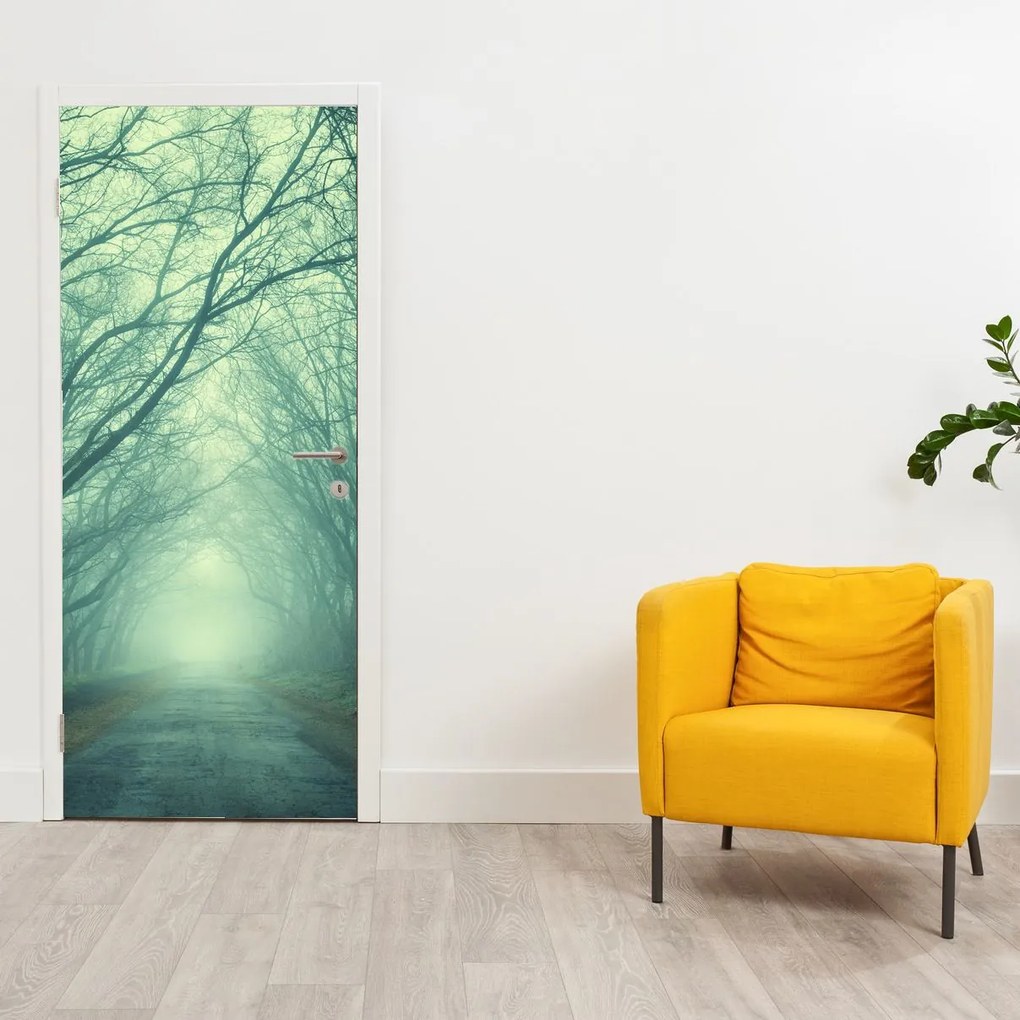 Fototapet pentru ușă - Aleea copacilor (95x205cm)