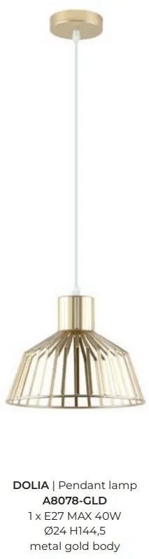 Pendul, Lustra suspendata design industrial DOLIA auriu