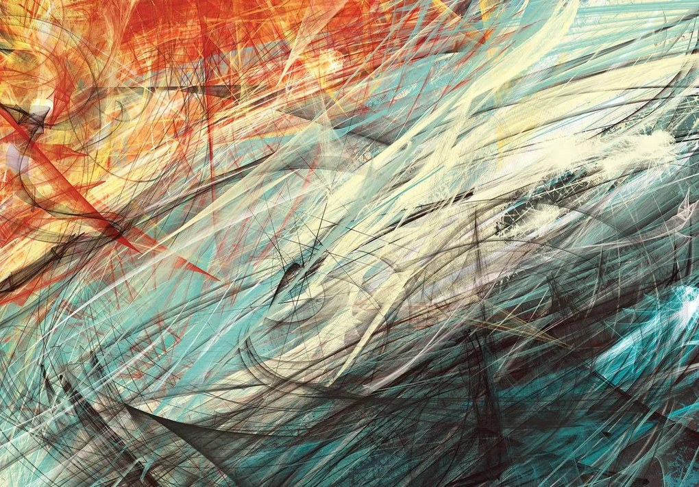 Fototapet - Abstracție în culori pastel (254x184 cm)