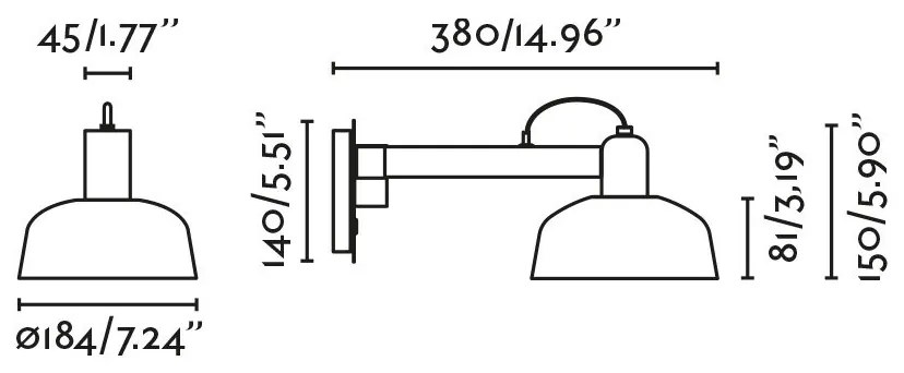 Aplica de perete cu brat directionabil TATAWIN negru, verde