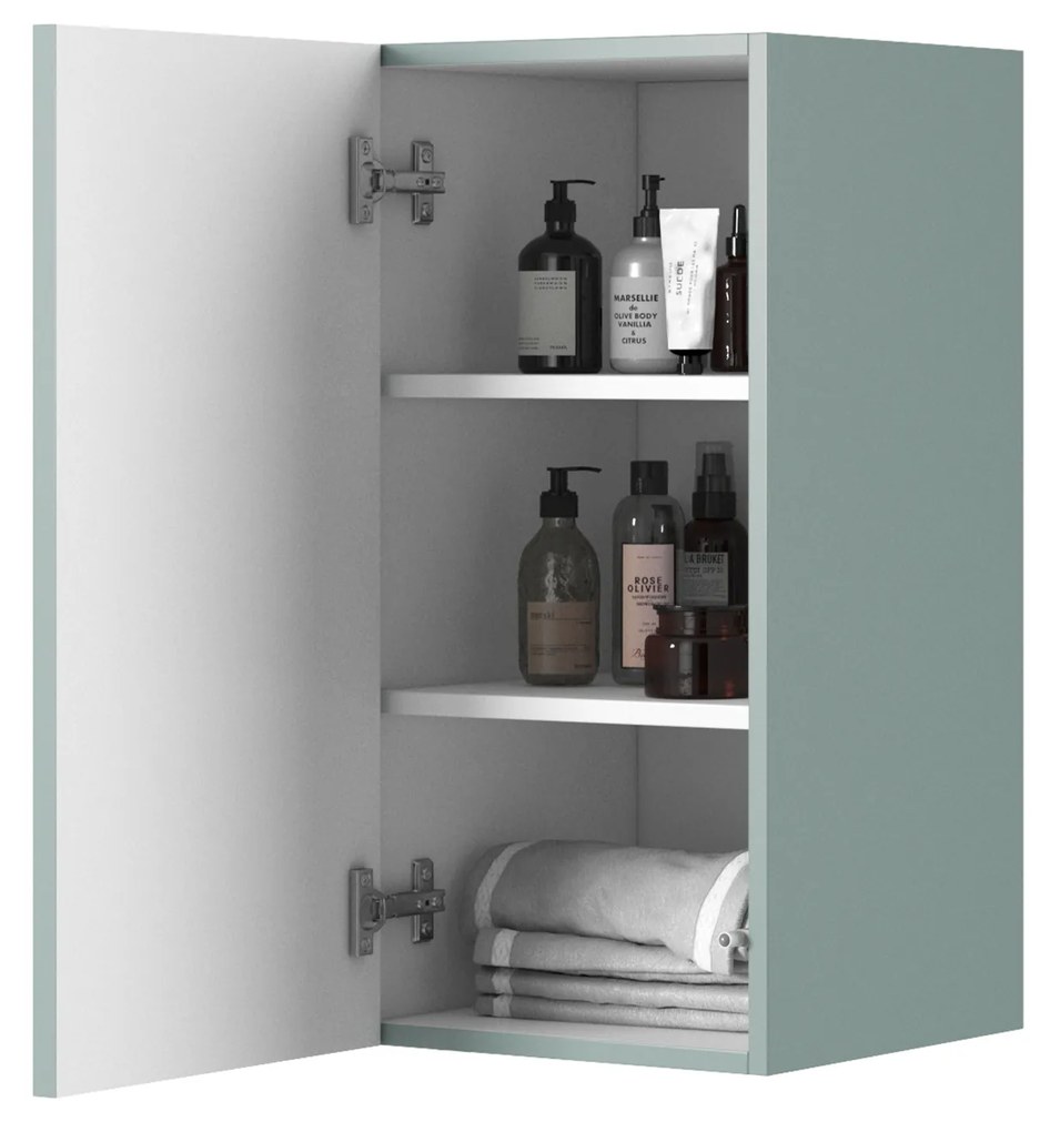 Rafturi suspendate pentru baie Nicole 70 cm - salvie MDF