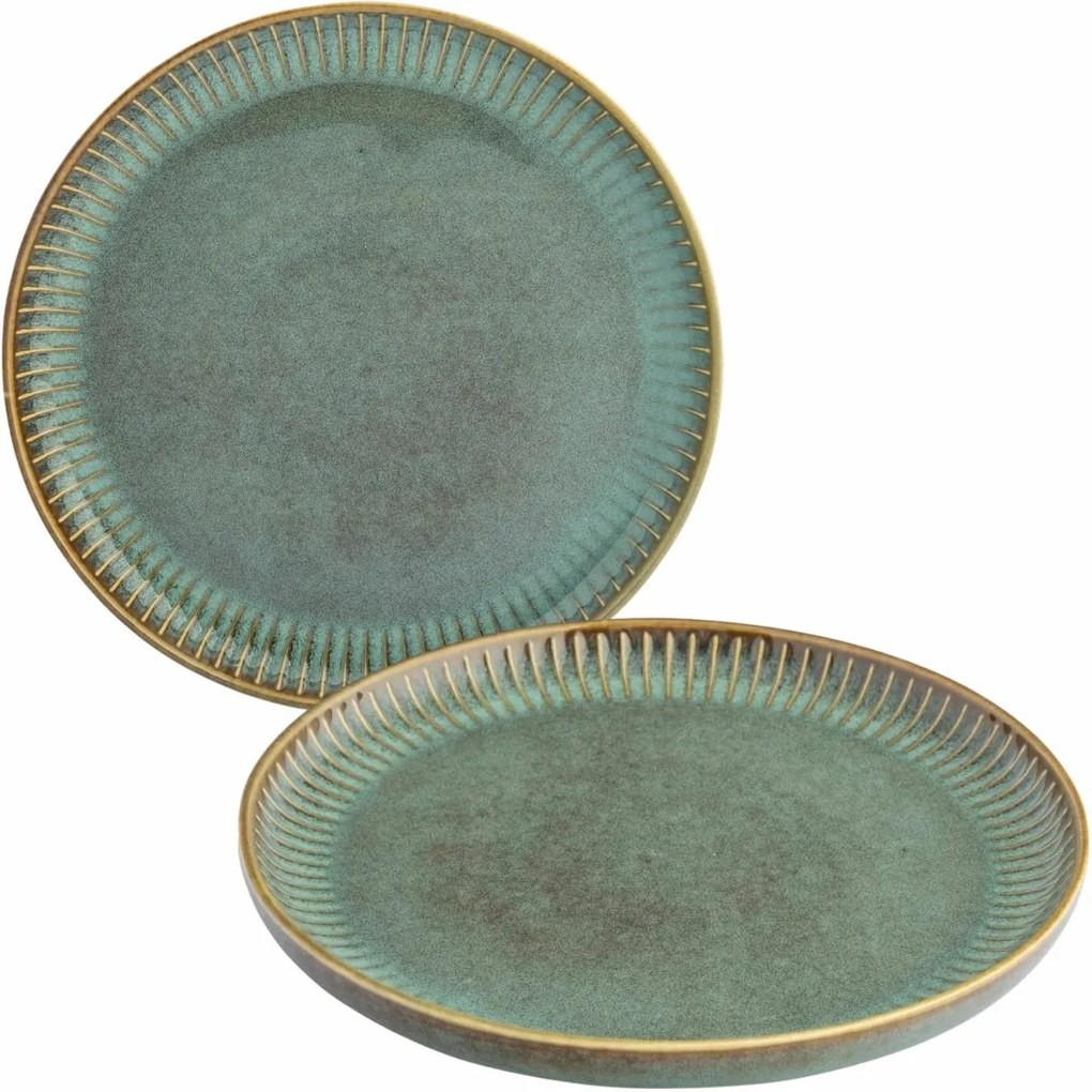 Altom Set of 2 dessert plates Reactive Sage 20.5 cm