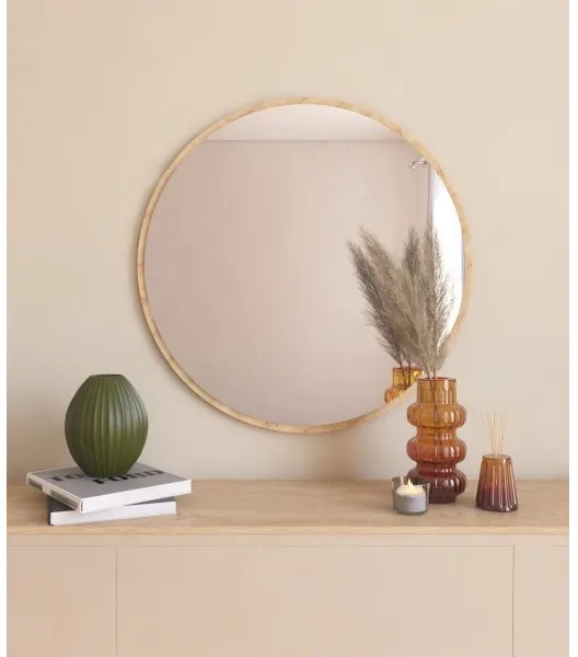 Oglindă de perete OZZE d. 60 cm maro